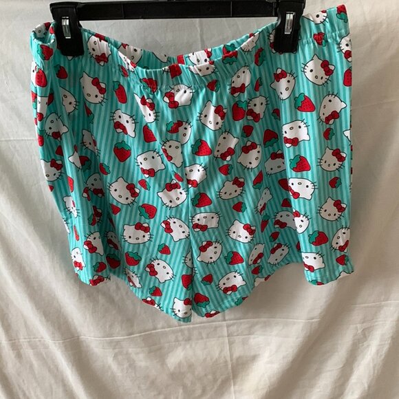 HELLO KITTY Strawberry Pajamas Set in Mint/Red Sz LARGE - Picture 6 of 6